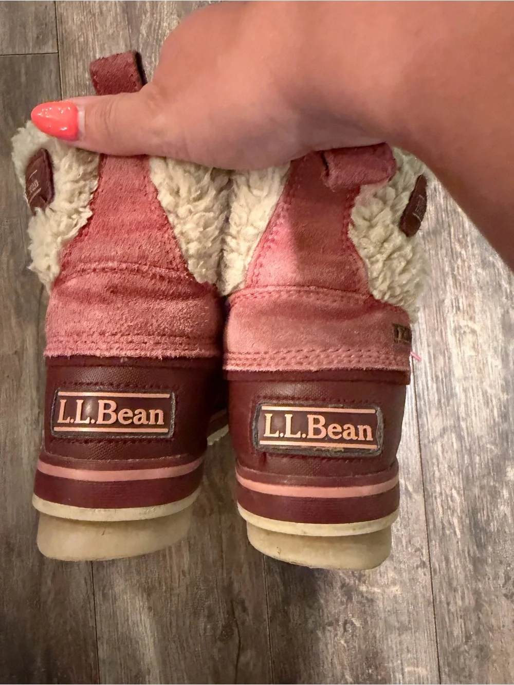 L.L. Bean Kids Maroon Red Winter Rain & Snow Boots
